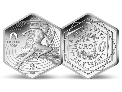 Frankreichs erste Hexagon-Silbermünze „Marianne“ zu Paris 2024!