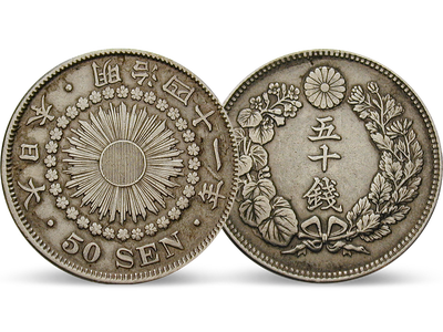 Japan 50 Sen 1906-1912 Strahlensonne