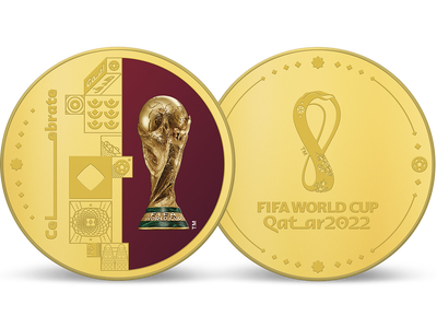 Die begehrteste Trophäe der Welt - Gedenkprägung zur FIFA Fußball-WM 2022™