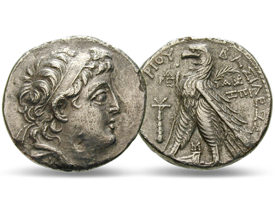 Spektakuläre Münze aus dem 2. Jhdt. v. Chr. – Tetradrachme Demetrios II.