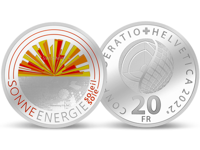 Schweiz 2022: Fluoreszierende Silbermünze 