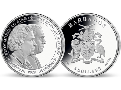 Queen Elizabeth II. und King Charles III. – gewürdigt in 5 Unzen Silber!