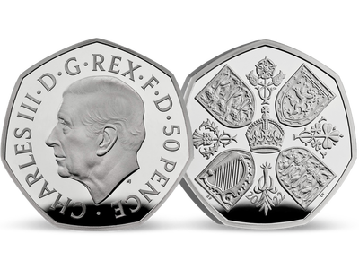 Erste britische Münze mit offiziellem Münzporträt von König Charles III.