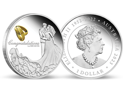 Australien 2023: Teilvergoldete Silbermünze 