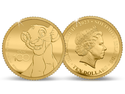Die offizielle Disney100™ Mini-Gold König der Löwen™ Jubiläumsmünze