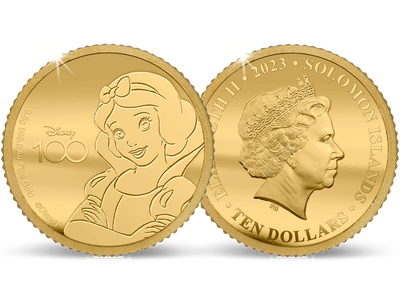 Die offizielle Disney100™ Mini-Gold Schneewittchen Jubiläumsmünze
