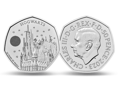 Die offizielle Hogwarts Castle 50P Münze