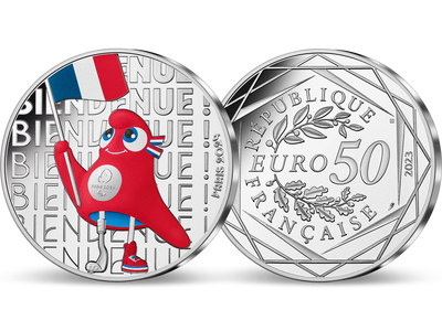 Paris 2024: Frankreichs offizielle Silber-Euromünze „Willkommen in Paris“