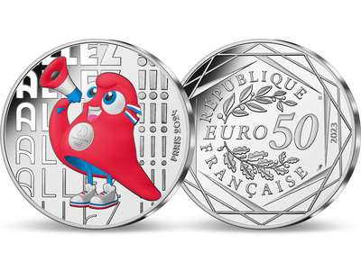 Paris 2024: Frankreichs offizielle Silber-Euromünze „Allez - Anfeuern“