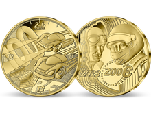 Die offizielle 1-Unzen-Gold-Euro-Gedenkmünze aus Frankreich zum 100. Jubiläum des 24-Stunden-Rennens von Le Mans