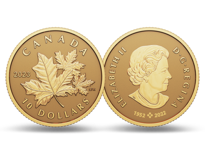 Kanada 2023: Everlasting Maple Leaf in Gold