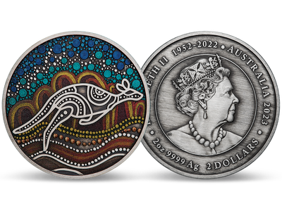 Australien 2023: Kunstvoll farbveredelte Silbermünze 