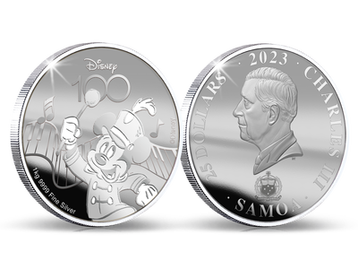 Offizielle Disney100 Kilomünze "Mickey Mouse" aus reinstem Silber .999