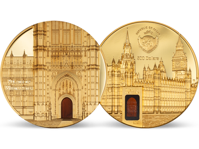5-Unzen-Gold-Gedenkmünze "Tiffany Art: London - Palace of Westminster"