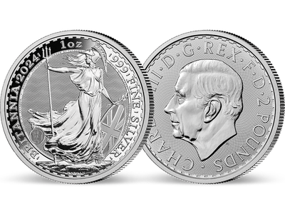 Silbermünze 'Britannia' aus Großbritannien