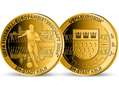 Fußball-Stadt Köln - Die offizielle Goldprägung zur UEFA EURO 2024™!