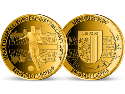 Die offizielle Goldprägung EM-Stadt Leipzig zur UEFA EURO 2024™!