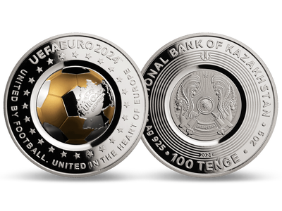 Offizielle Dome Shape Silber Münze zur UEFA EURO 2024™
