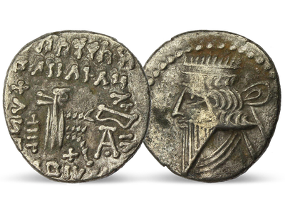 Echtes Silber der Antike – Partherreich Drachme 247 v. Chr. - 224 n. Chr.