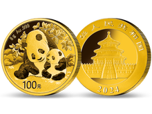 8 Gramm China Gold-Panda-Münze 2024, 100 Yuan, 999 Au, ST