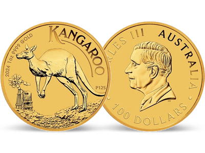 Goldmünze Känguru aus Australien