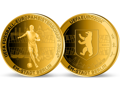 Die offizielle Goldprägung EM-Stadt Berlin zur UEFA EURO 2024™!
