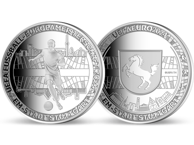 Die offizielle Silberprägung EM-Stadt Stuttgart zur UEFA EURO 2024™!