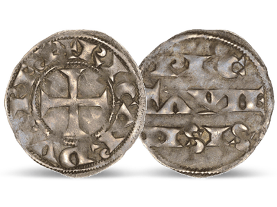 Echte Silbermünze von Richard Löwenherz – Poitou Denier 1189-1199