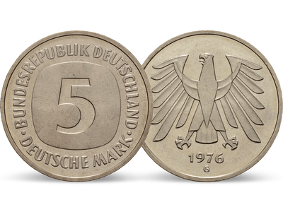 Die letzte 5 D-Mark Münze der Bundesrepublik Deutschland
