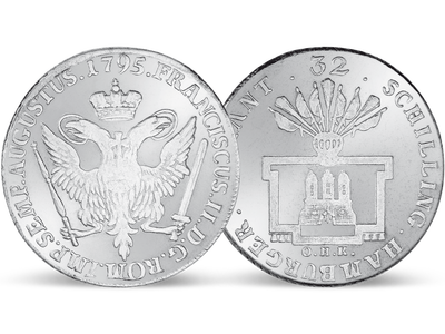 Seltene 32-Schilling-Münze aus Hamburg