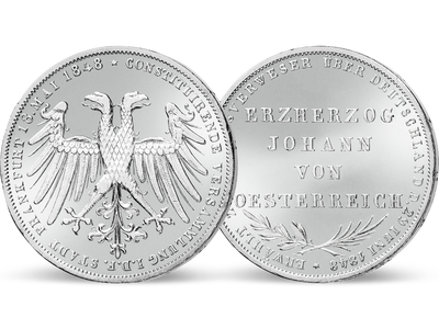 Reichsverweser Erzherzog Johann − Frankfurt Doppelgulden 1848