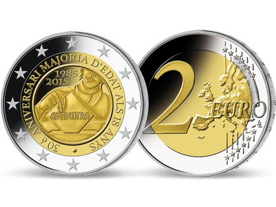 Andorras 2-Euro-Gedenkmünze 2015 