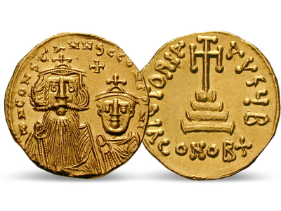 Gold aus Byzanz in Top-Erhaltung – Solidus 641-668 n. Chr.