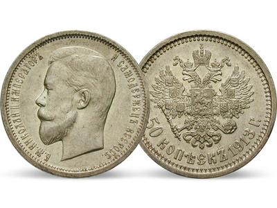 Russland 50 Kopeken 1895-1914 Nikolaus II.