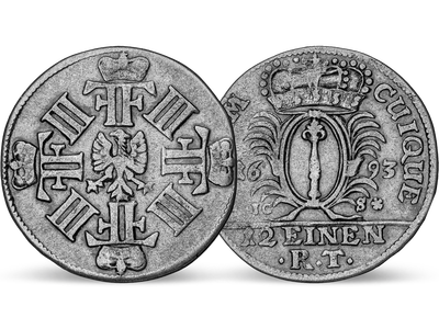 Krone und Zepter aus Brandenburg − Friedrich III. 1/12 Taler 1692-1700