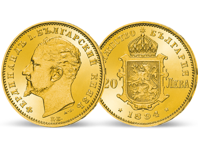 Österreichs Prinz für Bulgarien − Ferdinand I. 20 Lewa Gold 1894