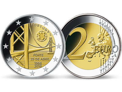 Portugal 2016 2-Euro-Münze 'Brücke des 25. April'					
