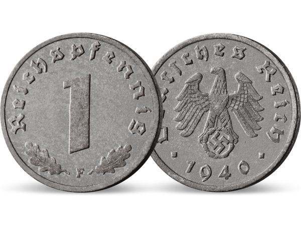 1-Reichspfennig-Münze des Dritten Reichs