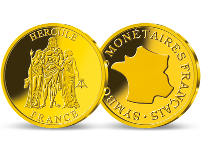 Frappe en or Hercule - Les symboles monétaires en or