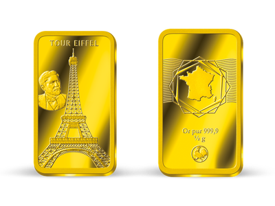 Une collection d'exception: les monuments emblématiques de la France en lingots or