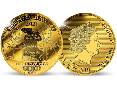 Une monnaie de 10$ en hommage à la plus grosse pépite d'or au monde 