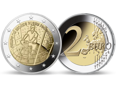 Collection: les 2€ commémoratives - première livraison 2€ rugby 2023 