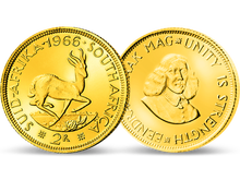 Die erste 2-Rand-Goldmünze Südafrikas