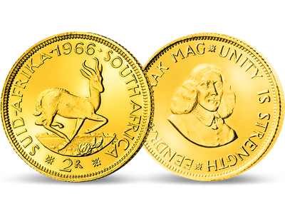 Der Vorgänger des Krügerrands − Südafrika, 2 Rand Gold 1961-1983