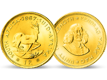Die erste 1-Rand-Goldmünze der Republik Südafrika