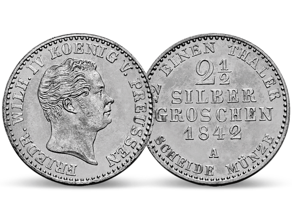 Die erste ihrer Art: die 2 1/2-Silbergroschen-Münze Friedrich Wilhelms IV.