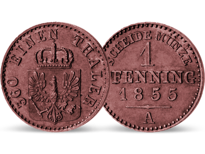 Umlaufgeld aus der Revolutionszeit – Preußen 1 Pfennig 1841-1860