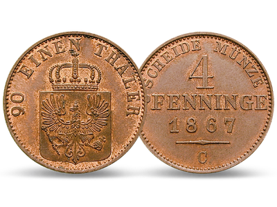 Das Ende einer Ära - Preußen 4 Pfennig 1861-1873