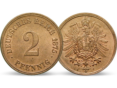Deutsches Kaiserreich 2 Pfennig 1873-1877