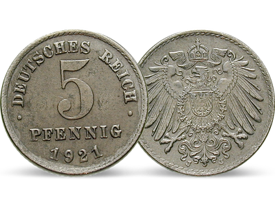 Deutsches Kaiserreich 5 Pfennig 1915-1922